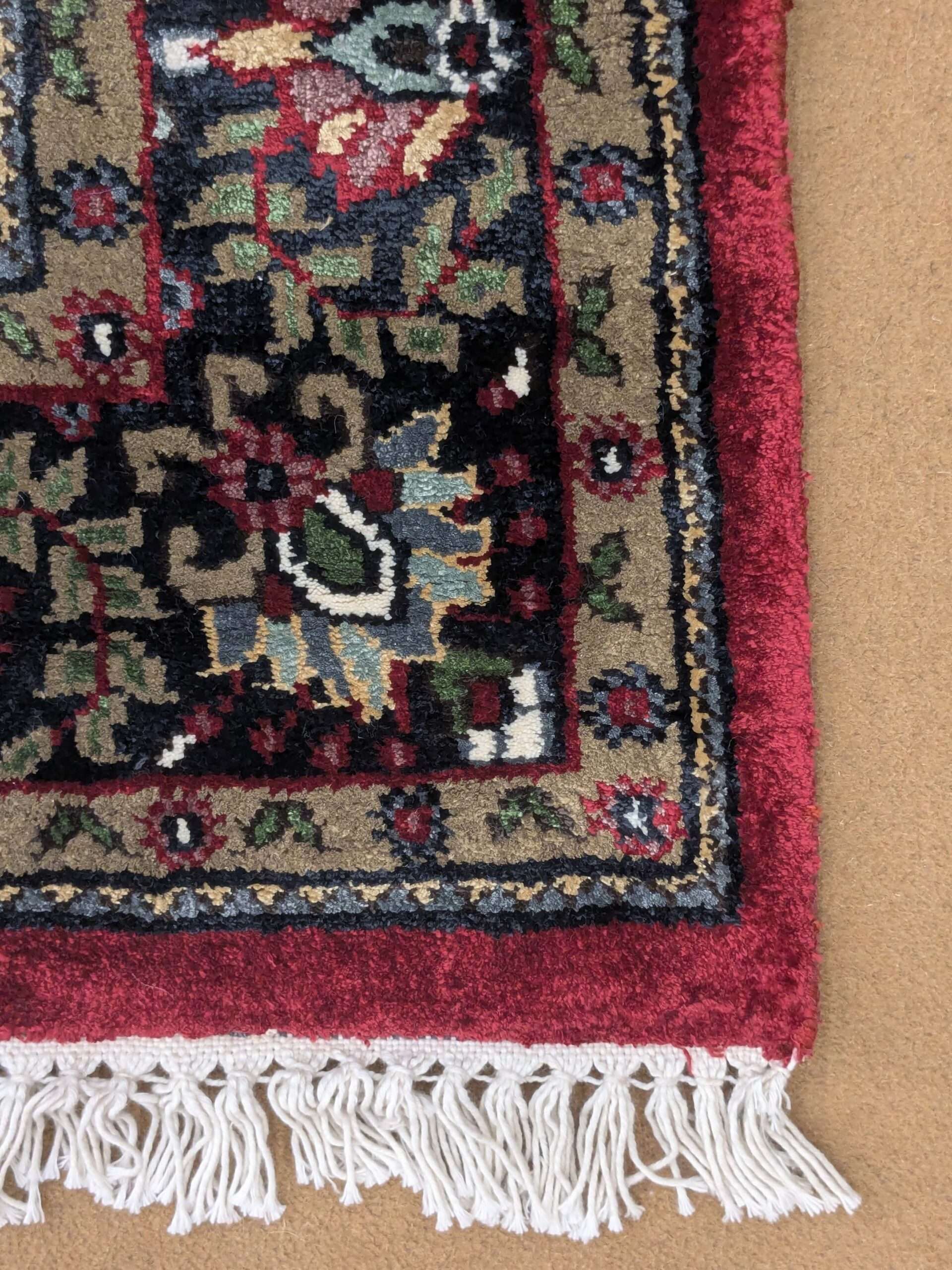 Red Persian Hand Knotted Wool Carpet - 3FT X 5FT | 90CM X 150CM - Image 4