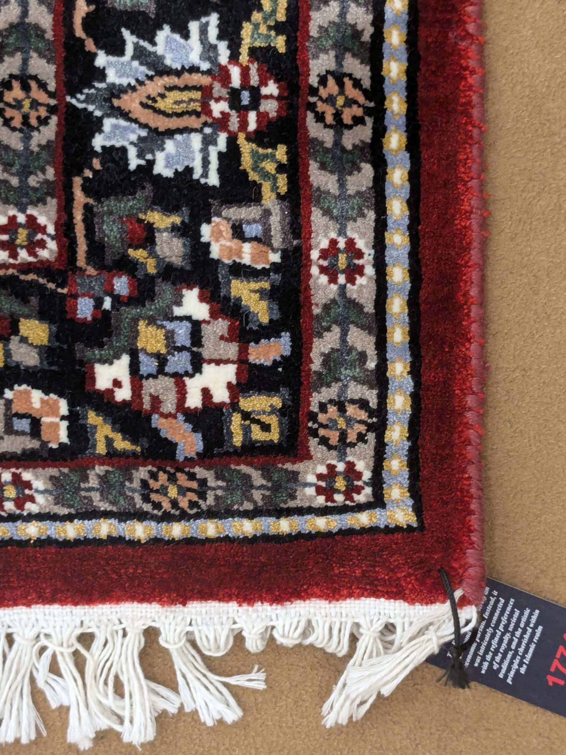 Red Persian Designer Hand Knotted Wool Carpet - 3FT X 5FT | 90CM X 150CM - Image 4