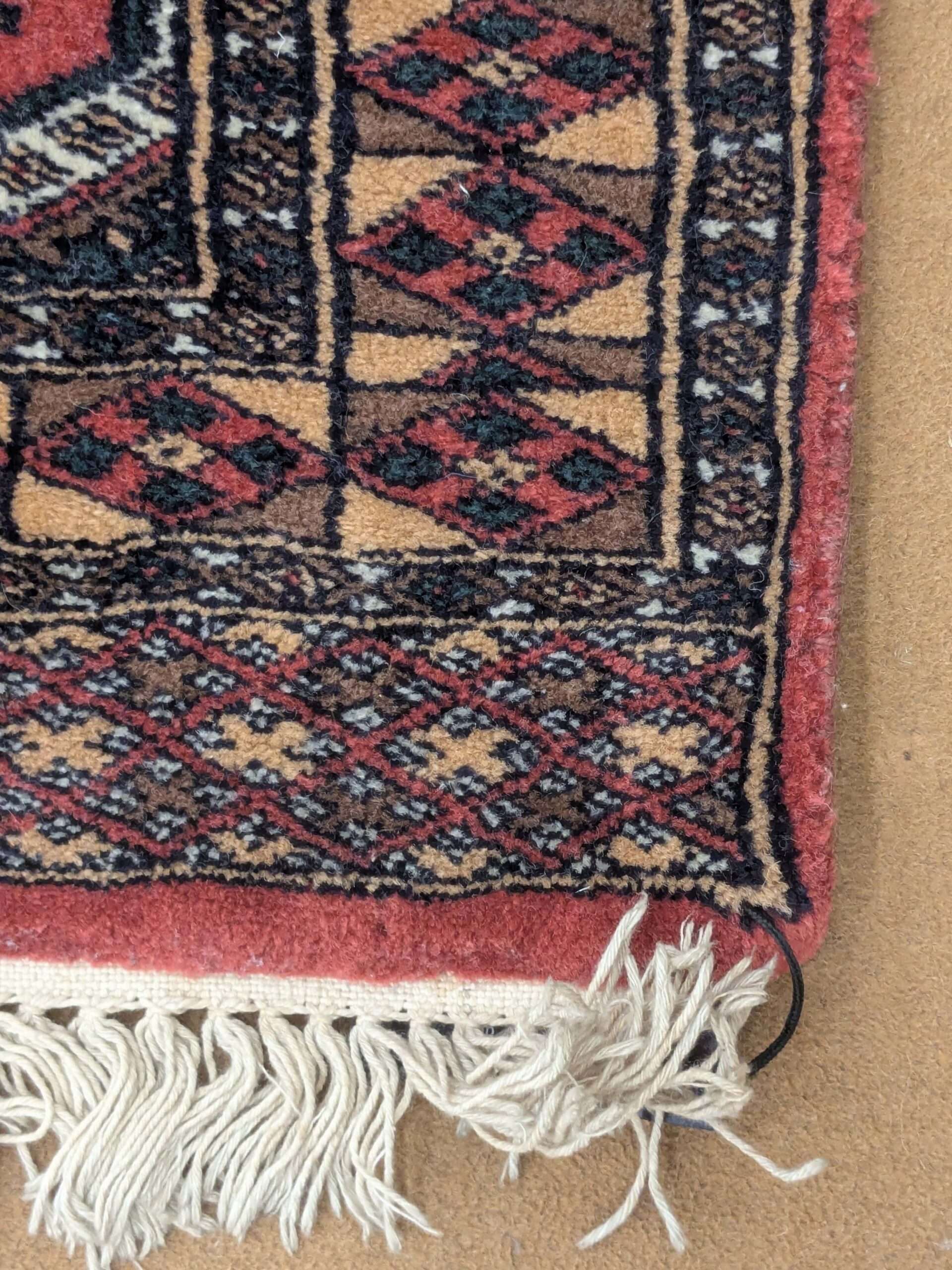 Red Tribal Hand Knotted Wool Carpet - 3FT X 5FT | 90CM X 150CM - Image 4