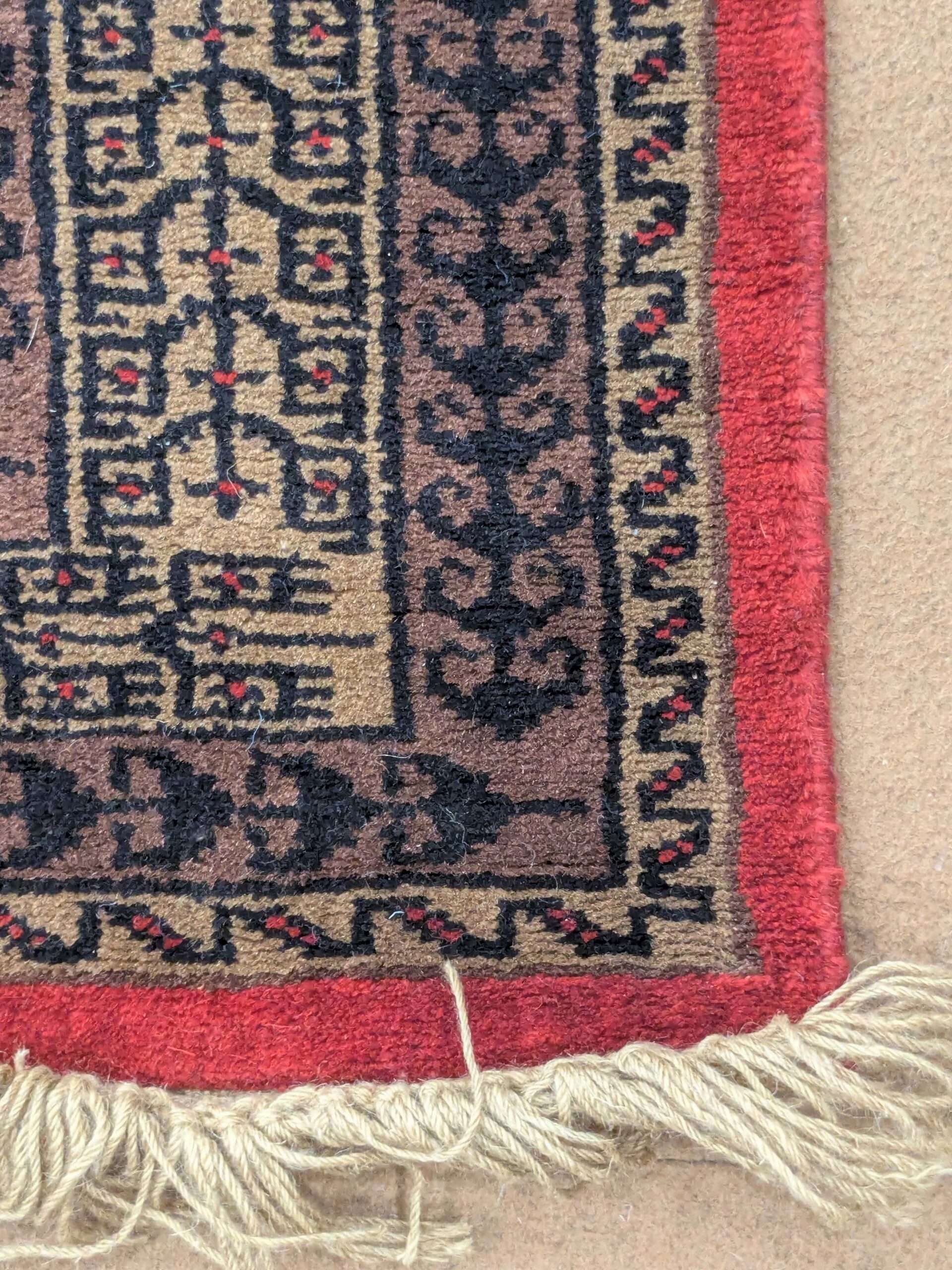 Red Tribal Hand Knotted Wool Carpet - 3FT X 5FT | 90CM X 150CM - Image 4
