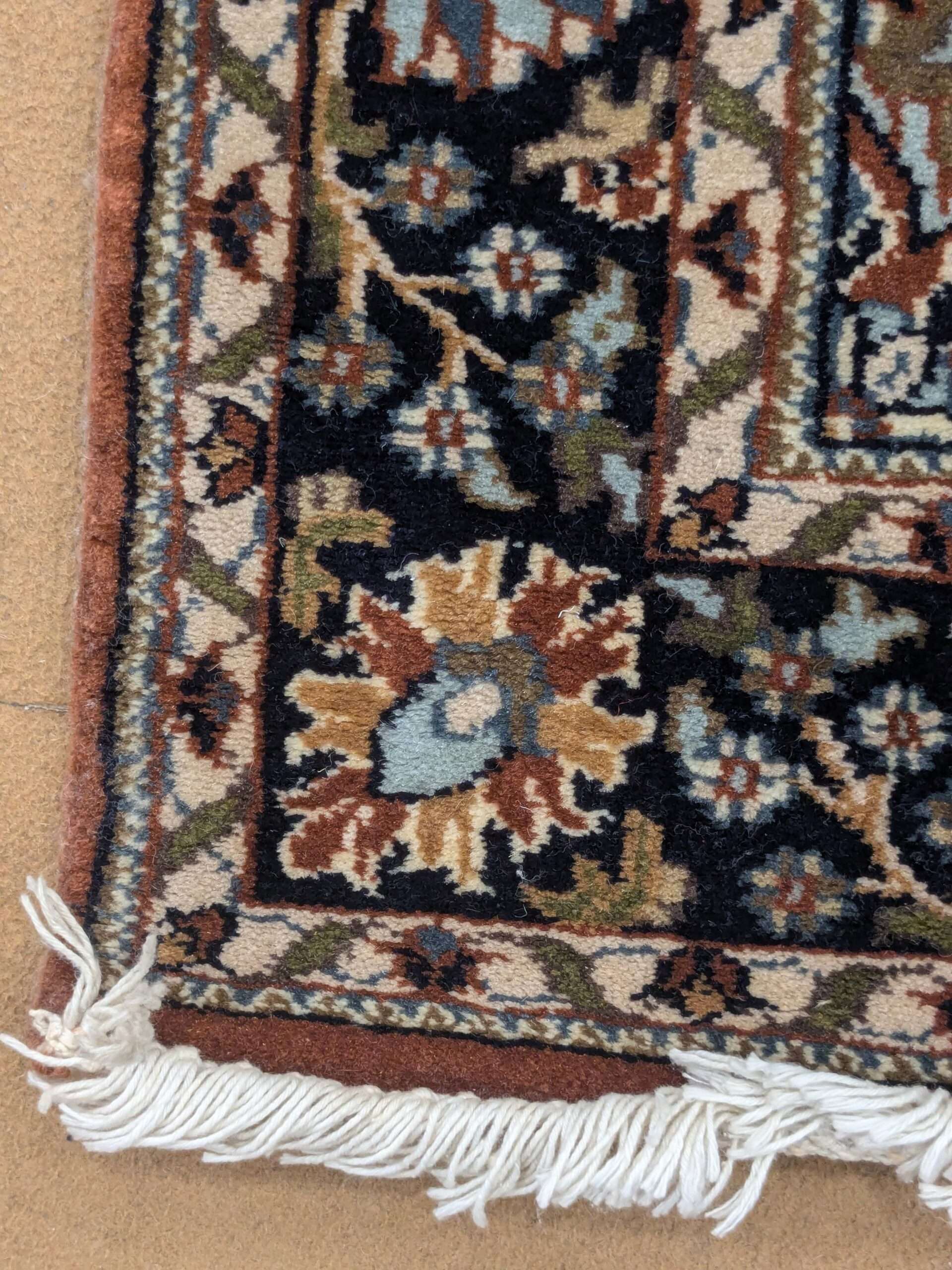 Red Kirman Hand Knotted Wool Carpet - 3FT X 5FT | 90CM X 150CM - Image 4