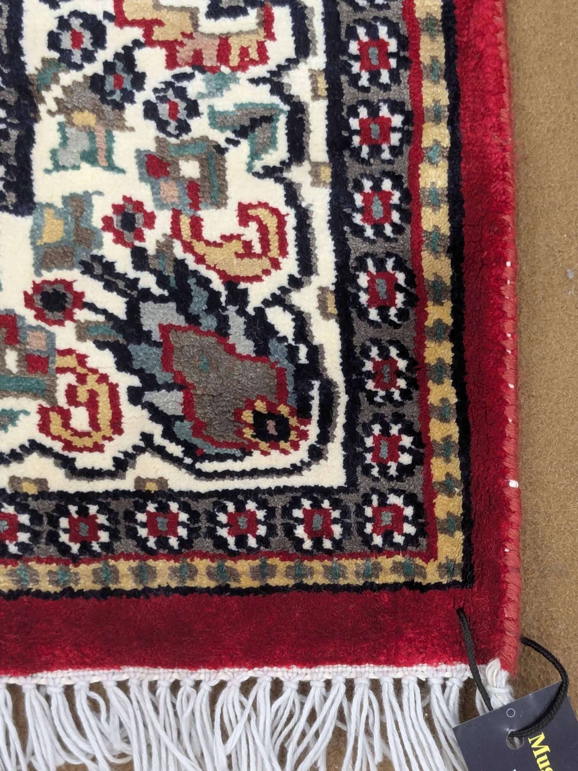 Red Persian Hand Knotted Wool Carpet - 3FT X 5FT | 90CM X 150CM - Image 4