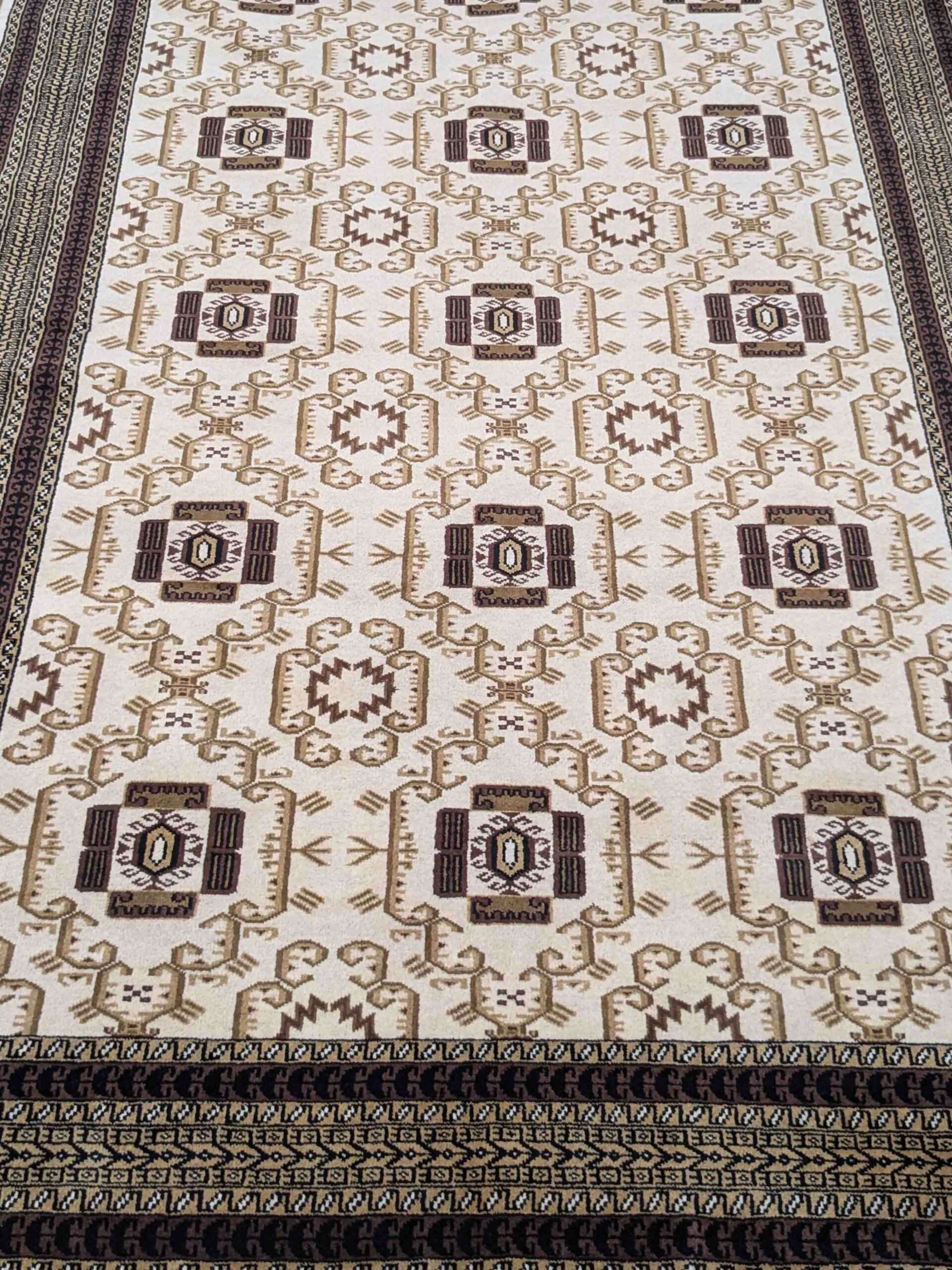 Beige Tribal Hand Knotted Wool Carpet - 6FT X 9FT | 180CM X 270CM - Image 5