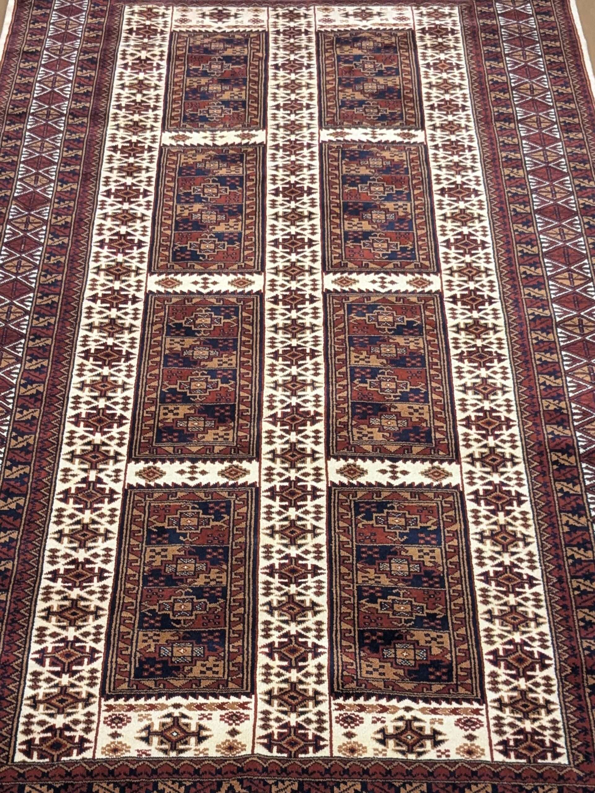 Beige Tribal Hand Knotted Wool Carpet - 6FT X 9FT | 180CM X 270CM - Image 5