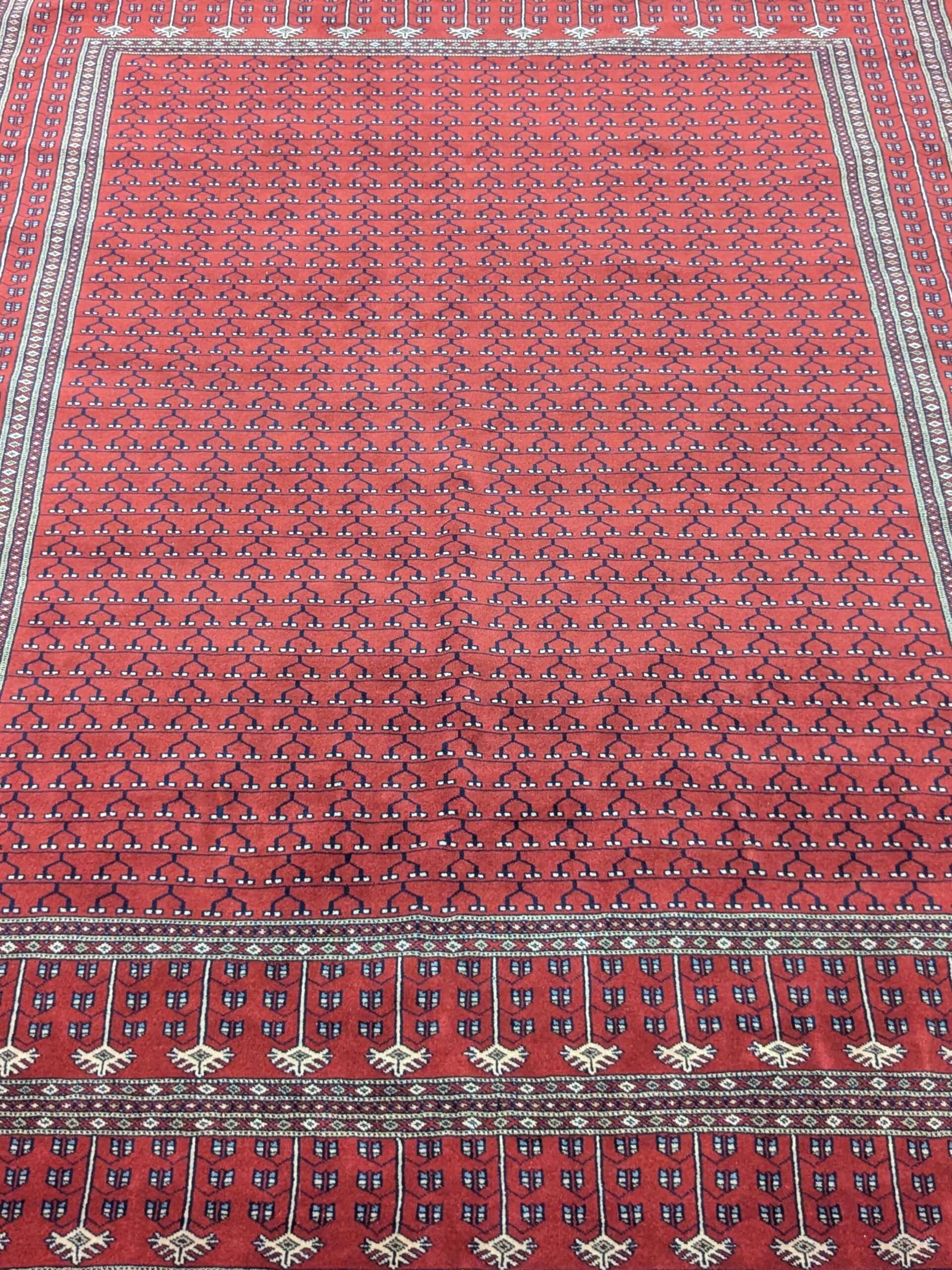 Red Family Design Hand Knotted Wool Carpet - 6FT X 9FT | 180CM X 270CM - Image 5