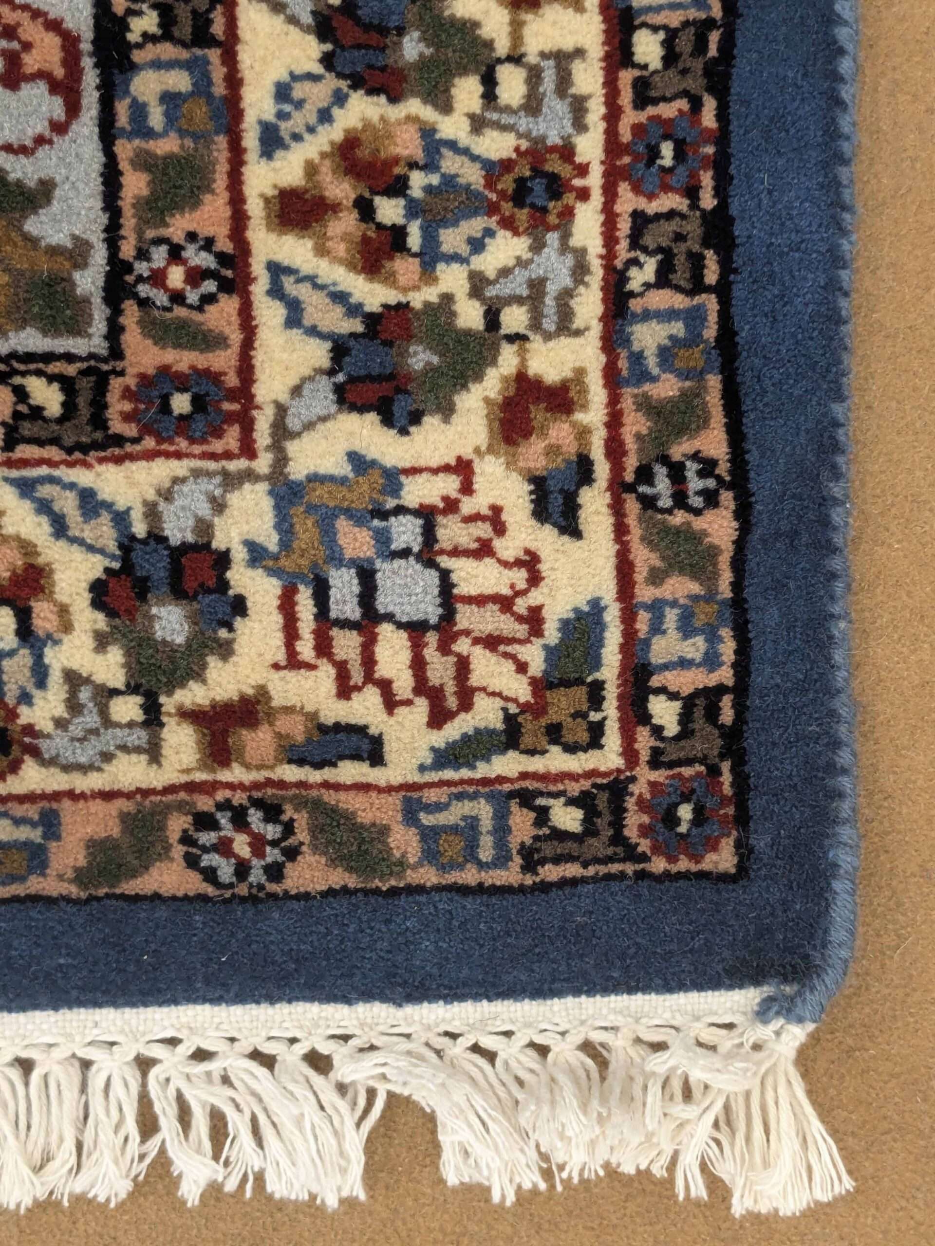 Blue Persian Hand Knotted Wool Carpet - 3FT X 5FT | 90CM X 150CM - Image 5