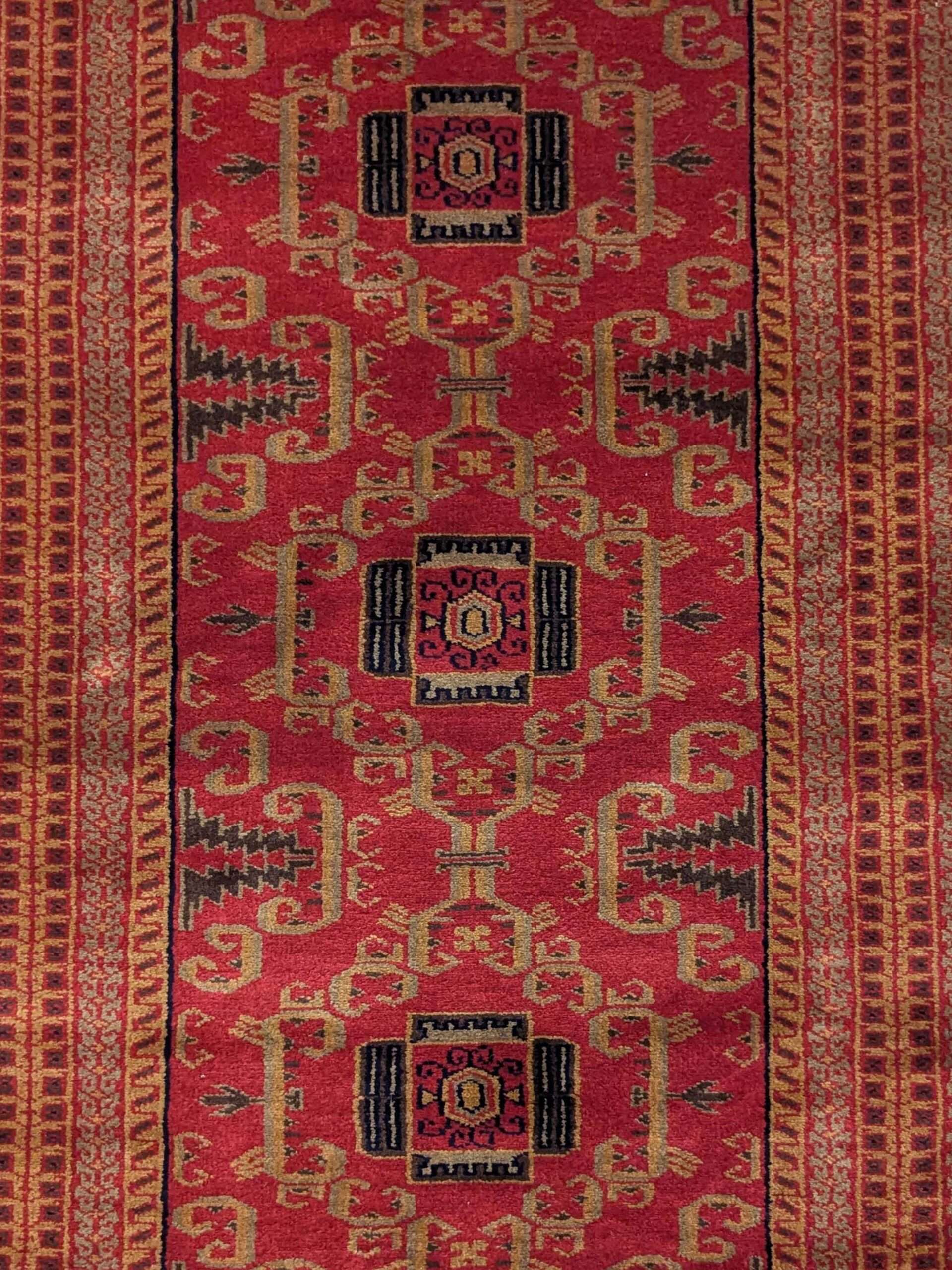 Red Tribal Hand Knotted Wool Carpet - 3FT X 5FT | 90CM X 150CM - Image 5