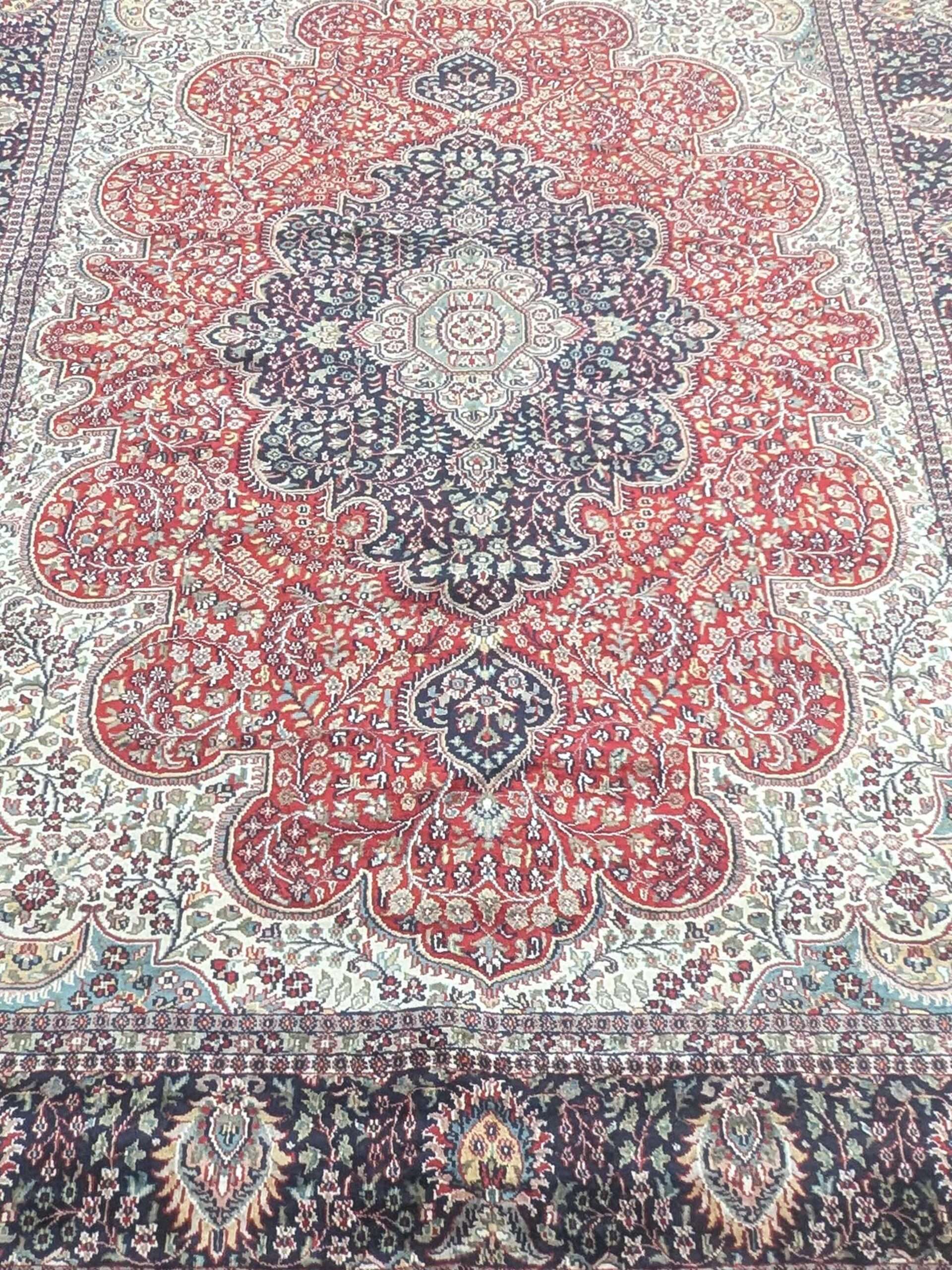 Red persian Hand Knotted Wool Carpet - 8FT X 10FT | 240CM X 300CM - Image 6