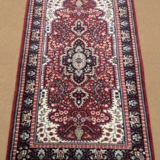 Red Persian Knotted Wool Carpet - 2.5FT X 4FT | 76CM X 122CM