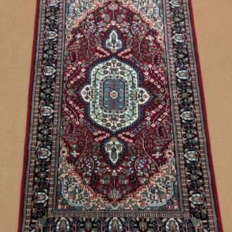 Red Persian Hand Knotted Wool Carpet - 2.5FT X 4FT | 76CM X 122CM