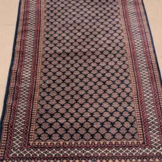Black Baby Elephant Foot Print Hand Knotted Wool Carpet - 4FT X 6FT | 120CM X 180CM