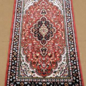 Red Persian Hand Knotted Wool Carpet - 2.5FT X 4FT | 76CM X 122CM