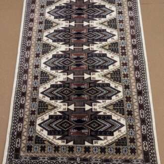 Beige Tribal Hand Knotted Wool Carpet - 4FT X 6FT | 120CM X 180CM