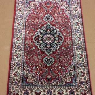 Red Persian Hand Knotted Wool Carpet - 2.5FT X 4FT | 76CM X 122CM