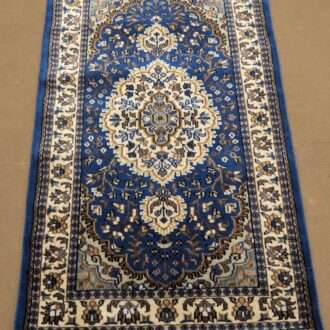 Blue Tribal Hand Knotted Wool Carpet - 2.5FT X 4FT | 76CM X 122CM