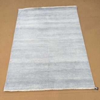 Modern Stripe Design Hand Knotted Wool Carpet - 5FT X 7FT | 150CM X 210CM