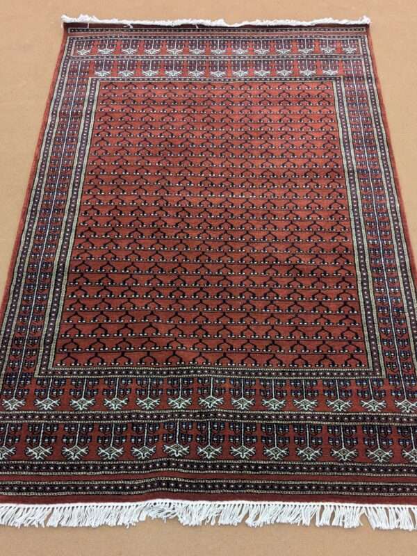 Red Family Design Hand Knotted Wool Carpet - 4FT X 6FT | 120CM X 180CM