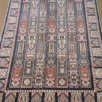 Green Mughal Garden Hand Knotted Wool Carpet - 5FT X 7FT | 150CM X 210CM