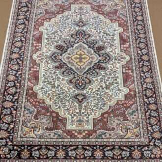 White Persian Hand Knotted Wool Carpet - 5FT X 7FT | 150CM X 210CM