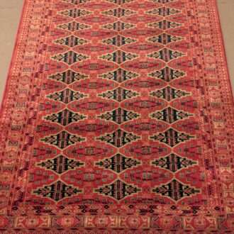 Red Tribal Design Hand Knotted Wool Carpet - 5FT X 7FT | 150CM X 210CM