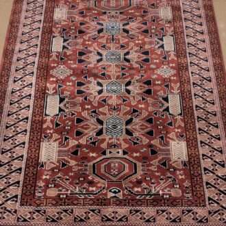 Red Tribal Hand Knotted Wool Carpet - 5FT X 7FT | 150CM X 210CM