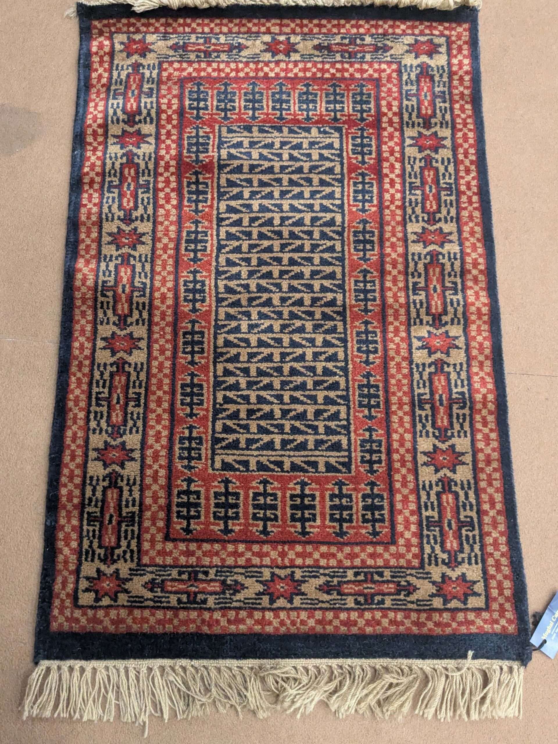 Tribal Hand Knotted Wool Carpet - 2FT X 3FT | 60CM X 90CM