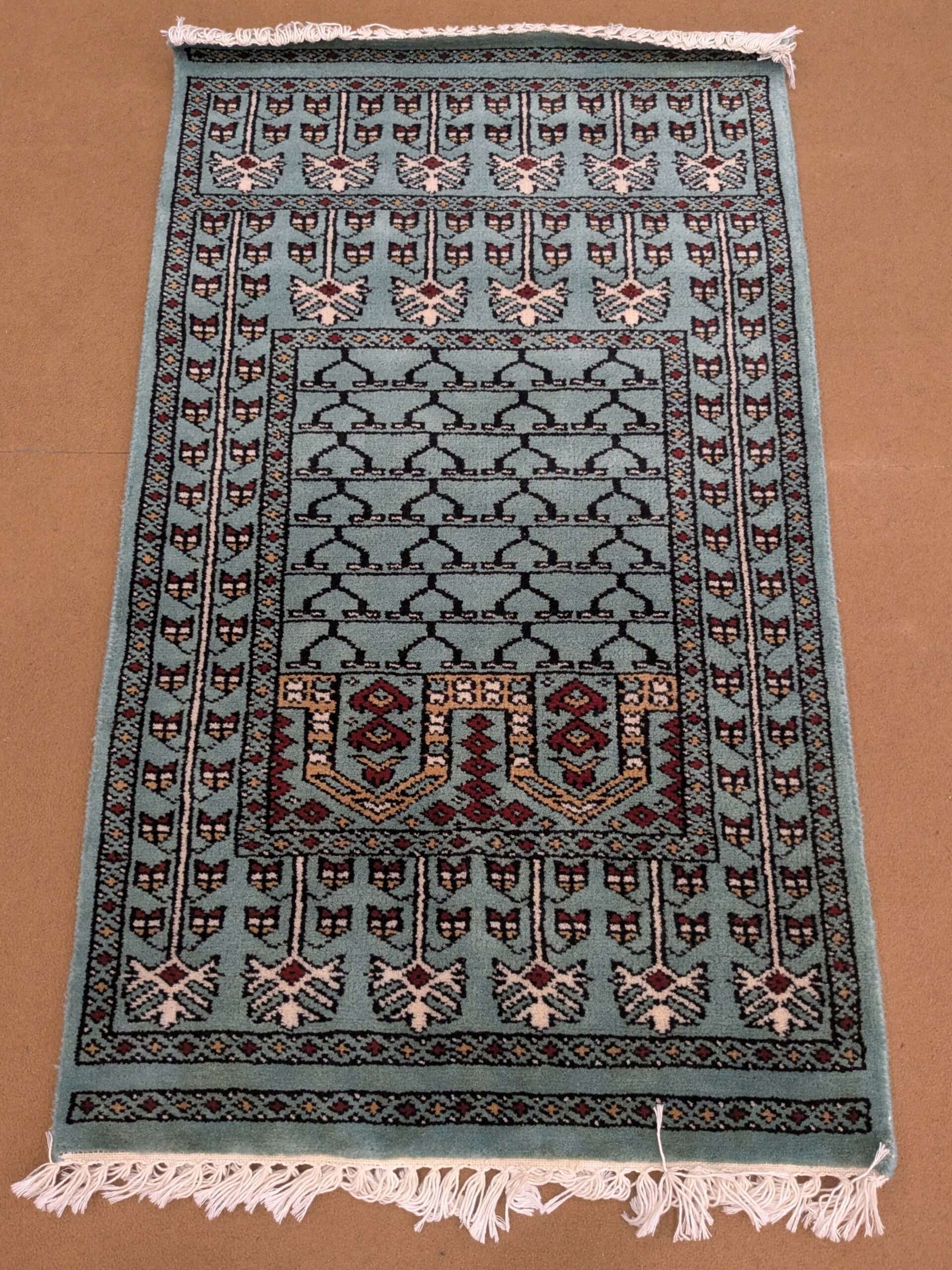 Family Design Hand Knotted Wool Carpet - 2FT X 3FT | 60CM X 90CM