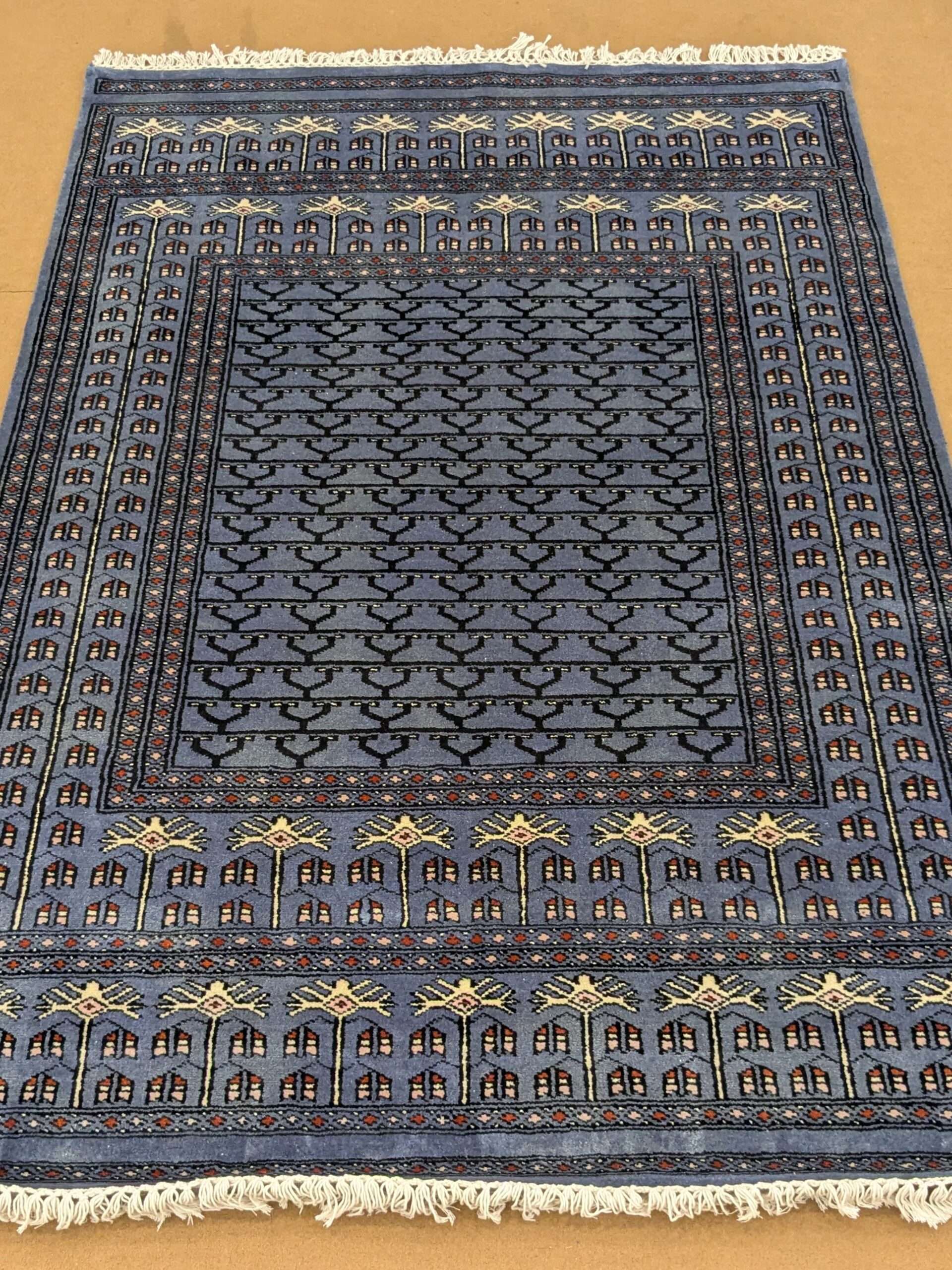 Family Design Hand Knotted Wool Carpet - 4FT X 6FT | 120CM X 180CM