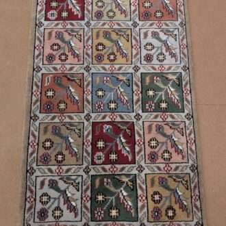 Beige Floral Persian Hand Knotted Wool Carpet - 5FT X 7FT | 150CM X 210CM