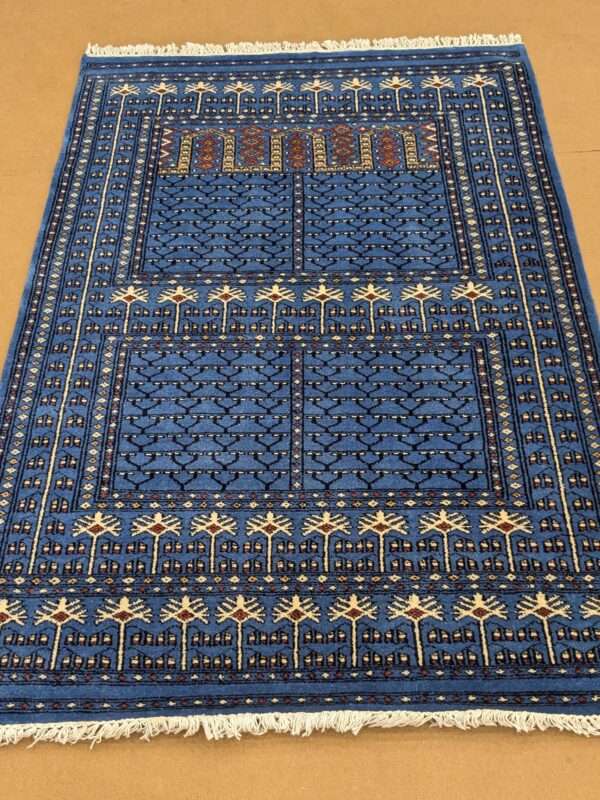 Blue Family Design Hand Knotted Wool Carpet - 4FT X 6FT | 120CM X 180CM