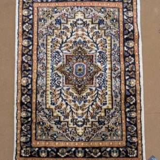 White Persian Hand Knotted Wool Carpet - 2FT X 3FT | 60CM X 90CM