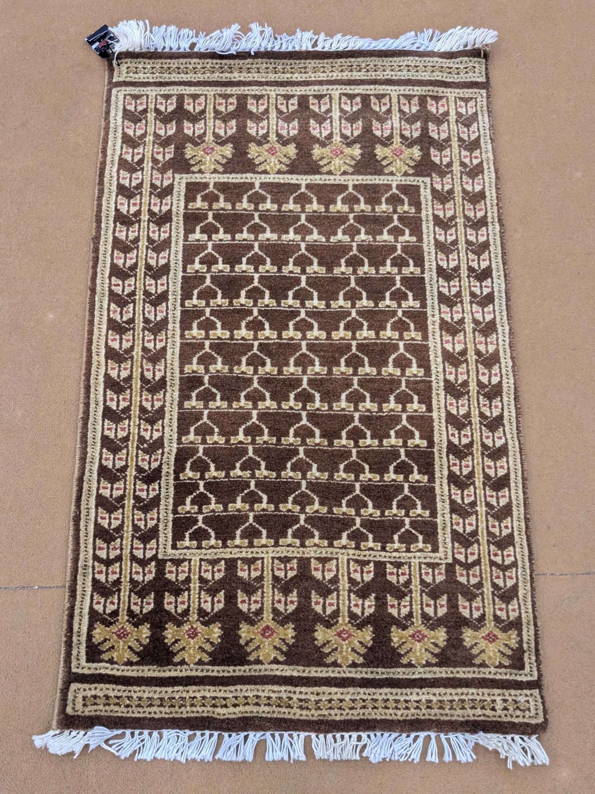 Family Design Hand Knotted Wool Carpet - 2FT X 3FT | 60CM X 90CM