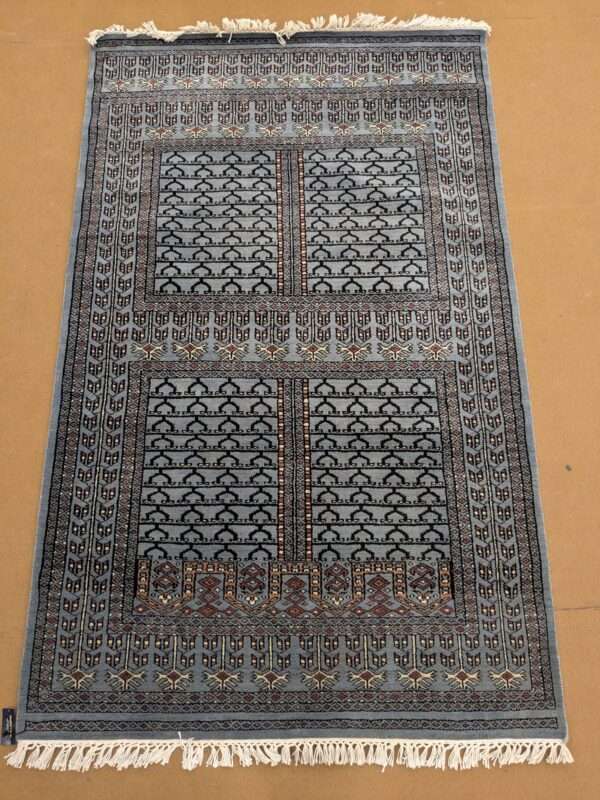 Grey Family Design Hand Knotted Wool Carpet - 4FT X 6FT | 120CM X 180CM
