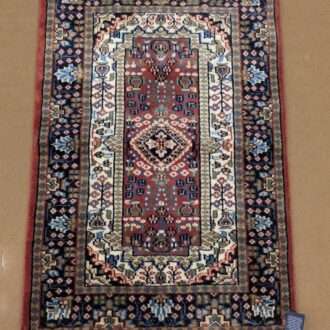 Red Persian Hand Knotted Wool Carpet - 2FT X 3FT | 60CM X 90CM
