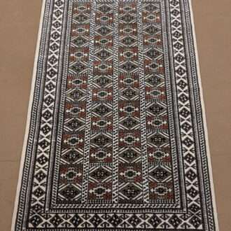 Beige Tribal Hand Knotted Wool Carpet - 4FT X 6FT | 120CM X 180CM