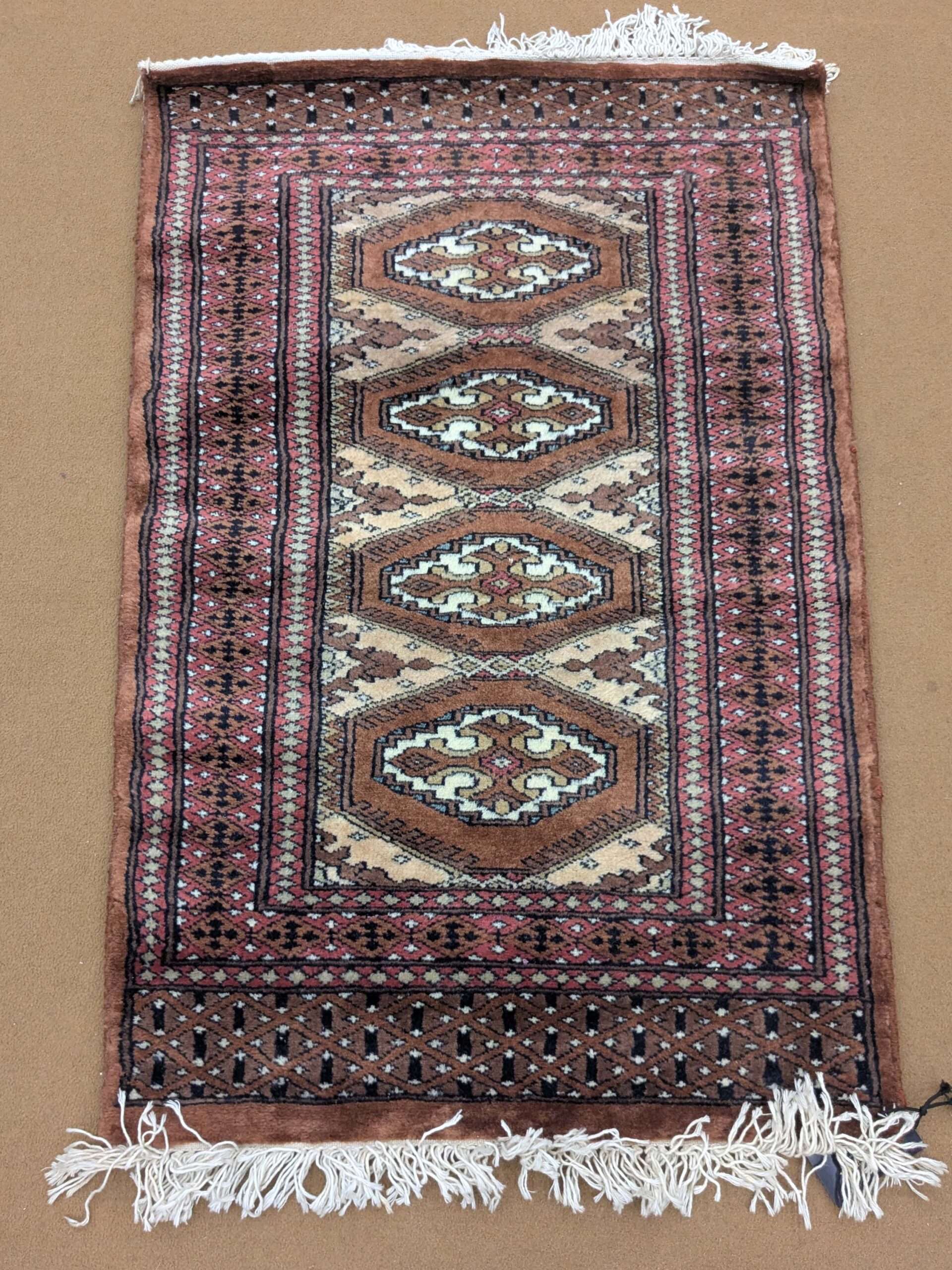 Tribal Hand Knotted Wool Carpet - 2FT X 3FT | 60CM X 90CM