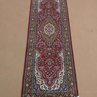 Red Persian Hand Knotted Runner Wool Carpet - 2.5FT X 8FT | 75CM X 240CM