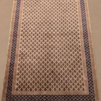Beige Baby Elephant Design Hand Knotted Wool Carpet - 4FT X 6FT | 120CM X 180CM