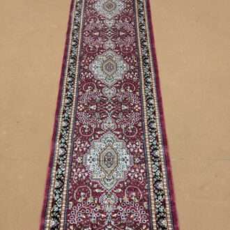 Red persian Hand Knotted Runner Wool Carpet - 2.5FT X 8FT | 75CM X 240CM