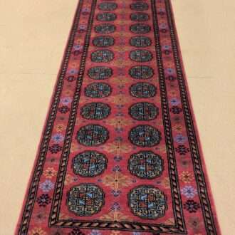 Red Tribal Hand Knotted Runner Wool Carpet - 2.5FT X 8FT | 75CM X 240CM