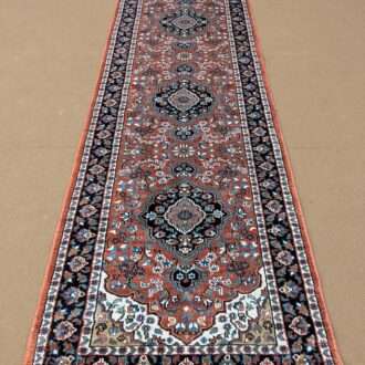 Persian Hand Knotted Runner Wool Carpet - 2.5FT X 10FT | 75CM X 300CM