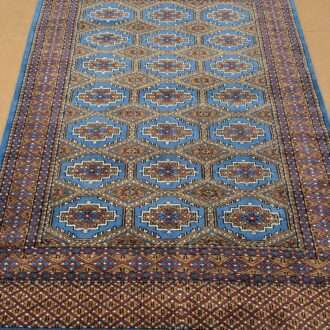 Blue Tribal Hand Knotted Wool Carpet - 4FT X 6FT | 120CM X 180CM