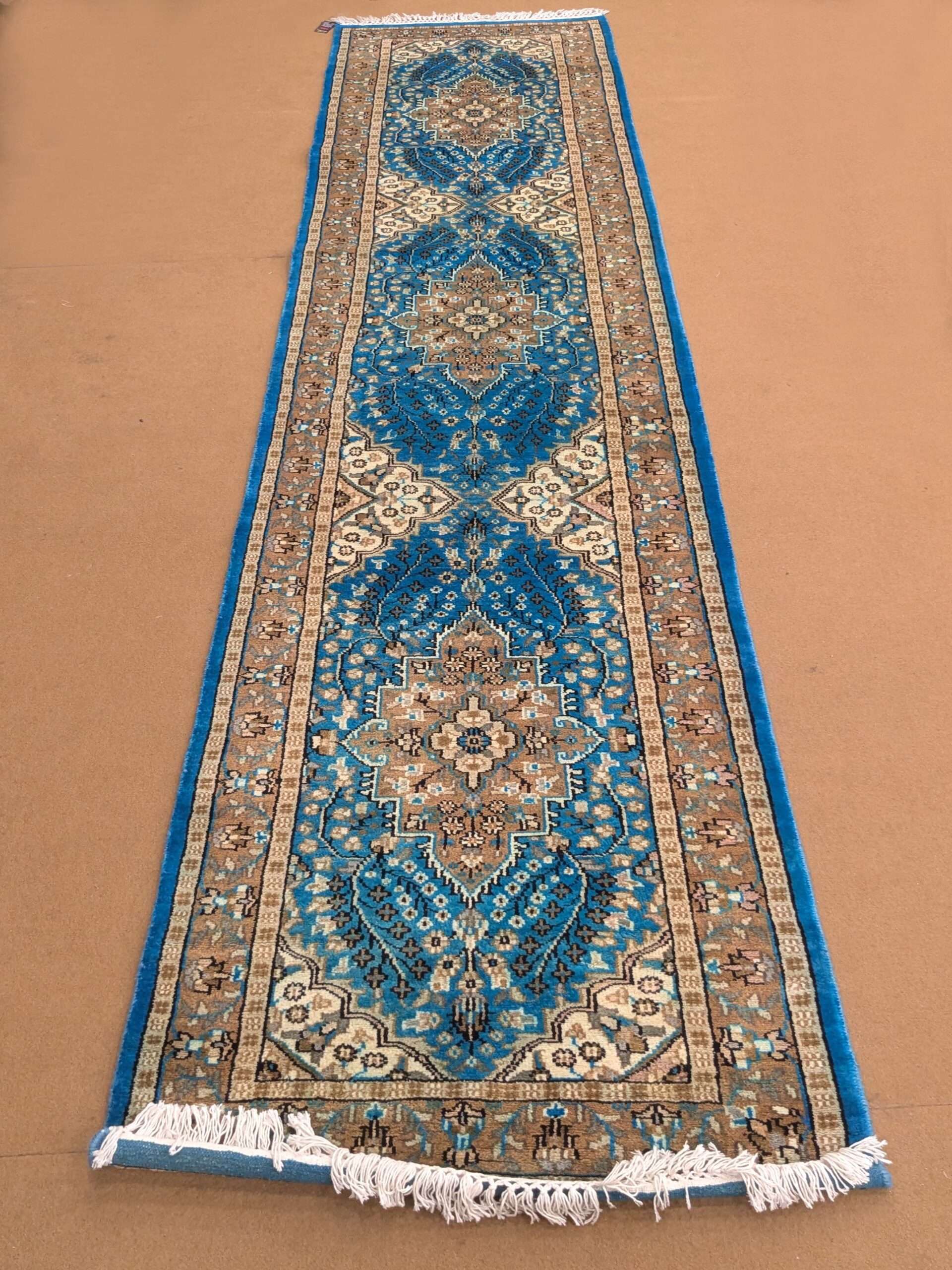 Persian Hand Knotted Runner Wool Carpet - 2.5FT X 10FT | 75CM X 300CM