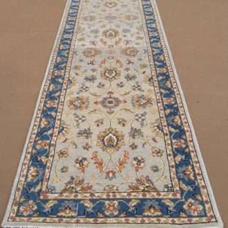 Beige Persian Hand Knotted Runner Wool Carpet - 2.5FT X 10FT | 75CM X 300CM