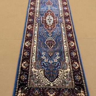Blue Persian Hand Knotted Runner Wool Carpet - 2FT X 6FT | 60CM X 180CM