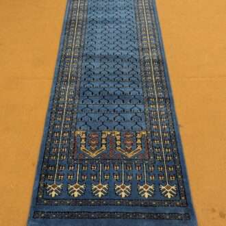 Blue Family Design Hand Knotted Runner Wool Carpet - 2FT X 6FT | 60CM X 180CM