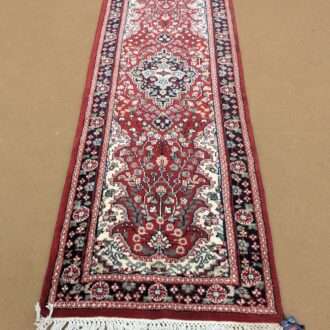 Red Persian Hand Knotted Runner Wool Carpet - 2FT X 6FT | 60CM X 180CM