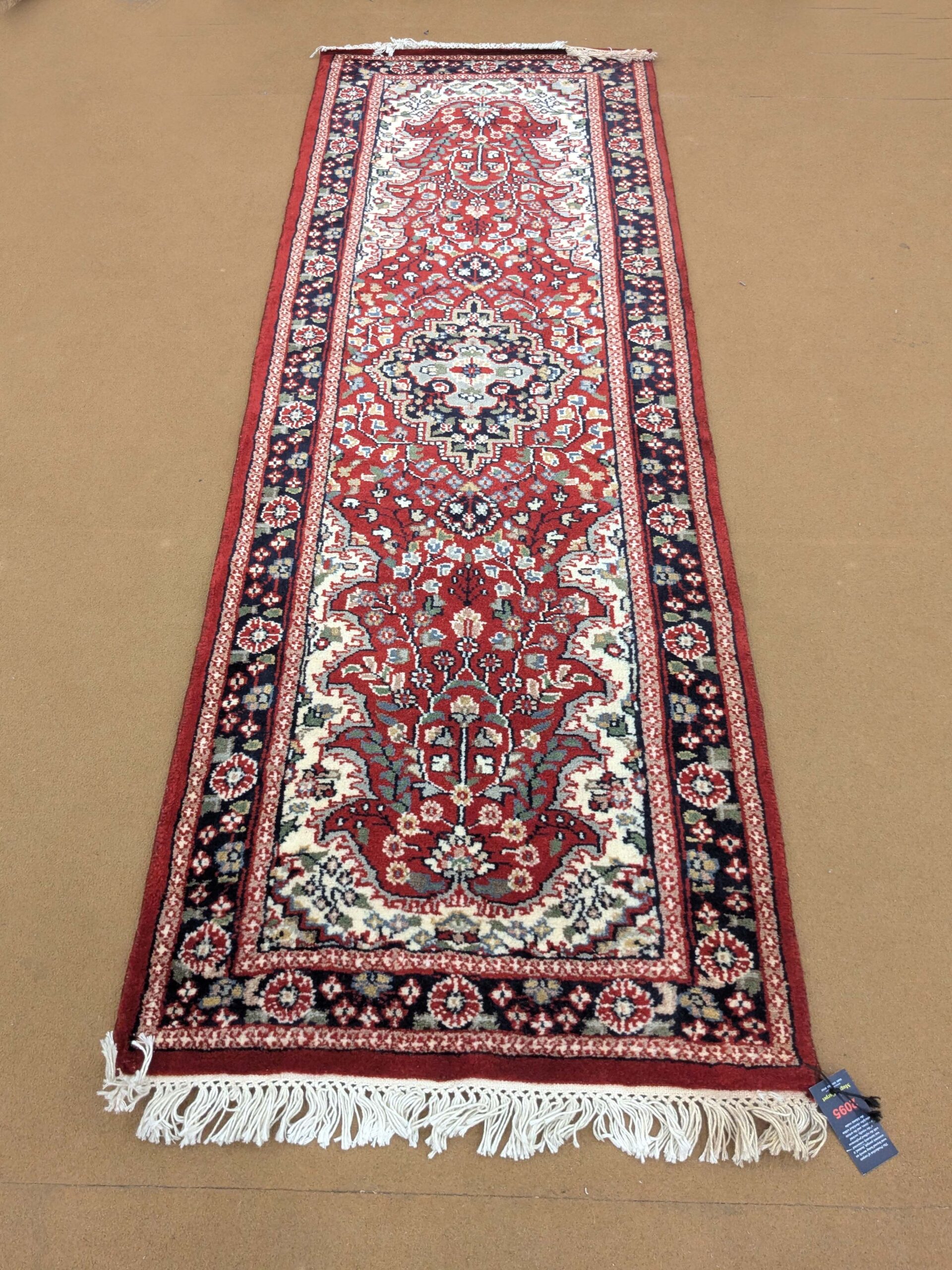 Red Persian Hand Knotted Runner Wool Carpet - 2FT X 6FT | 60CM X 180CM
