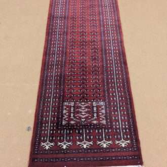 Red Family Design Hand Knotted Runner Wool Carpet - 2FT X 6FT | 60CM X 180CM