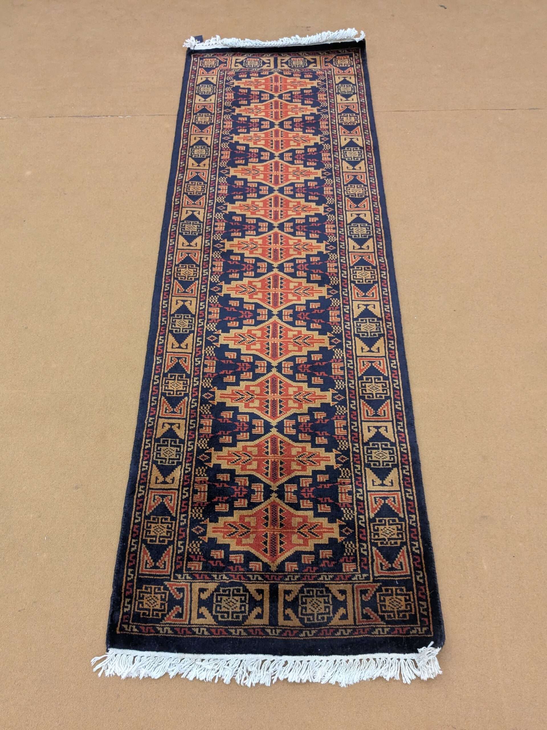 Tribal Hand Knotted Runner Wool Carpet - 2FT X 6FT | 60CM X 180CM